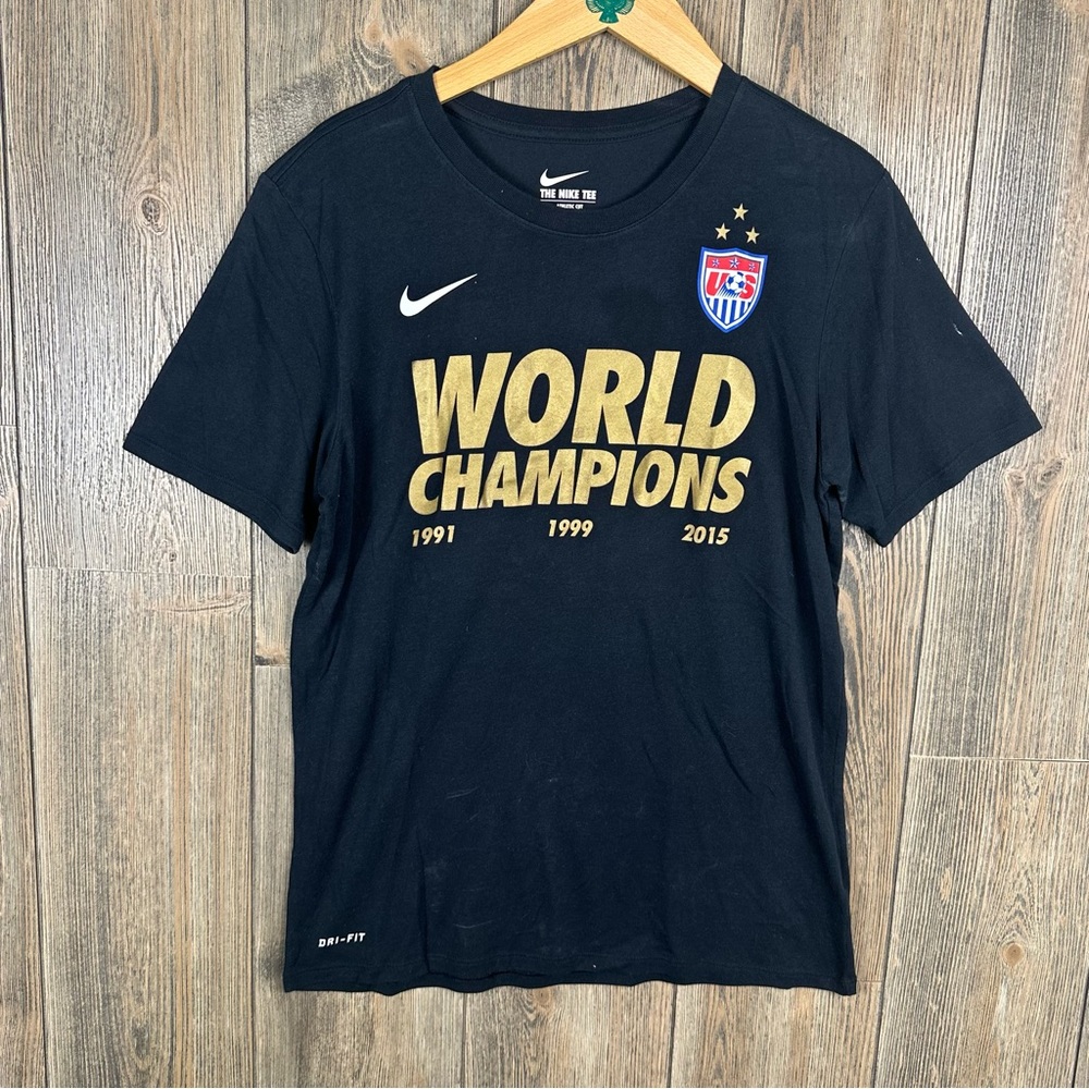 Nike US National Team Soccer Shirt Dri-Fit Short Sleeve World Champions Medium